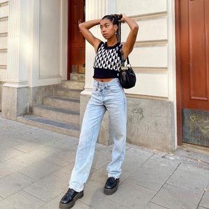 Abercrombie Light Wash Curve Love Straight Jeans